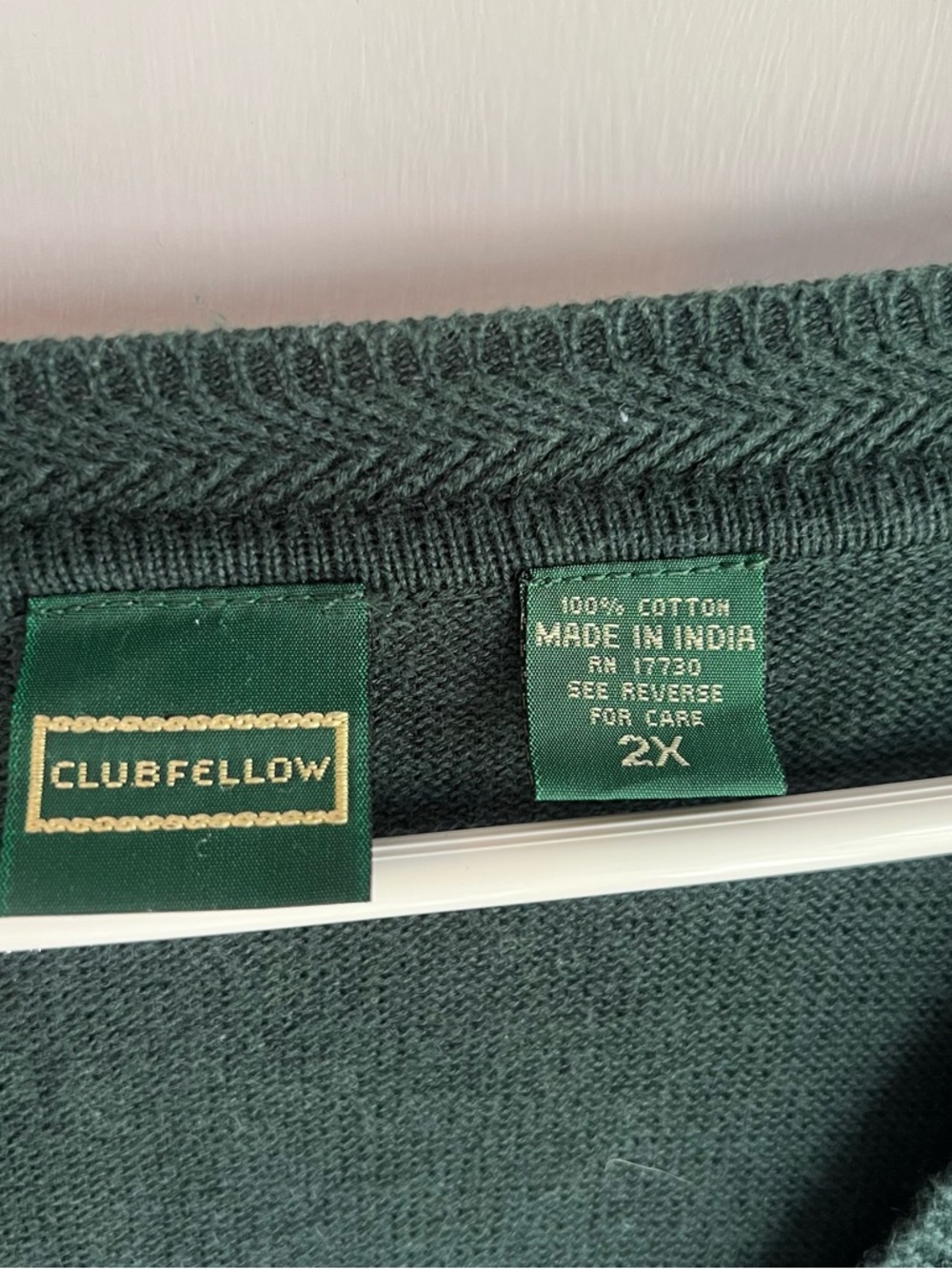 100% cotton men/women Deep Green V-Neck Sweater - Timeless Crew/Scoop Style - Picture 4 of 6